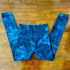 Spanx Seamless Leggings sz M smoke blue ankle length leggings worn 1x